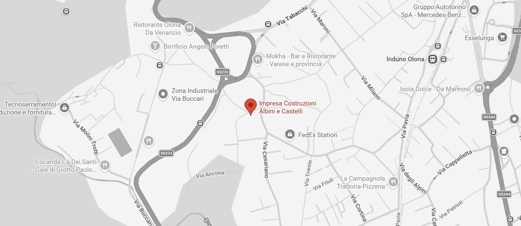 Map: Albini e Castelli, Via Ancona 3, Induno Olona (VA)